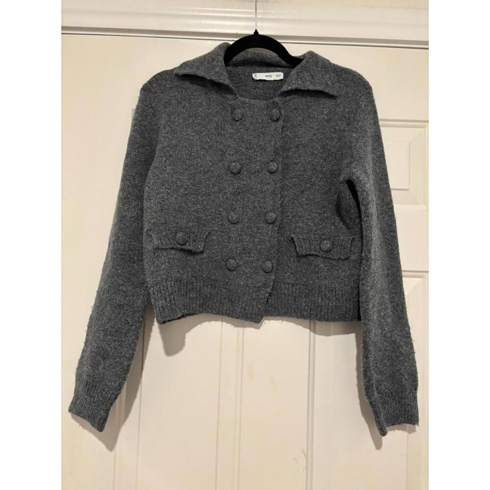 Women's sz S MNG grey sweater #884‎